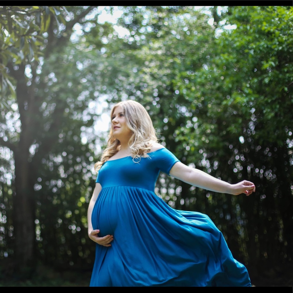 Beautiful Maternity Blue Gown